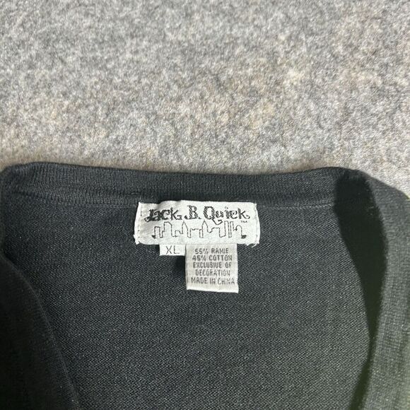 Jack B Quick Ugly Christmas Sweater Womens XL Beaded Ornament Holidays Cardigan - Picture 2 of 8